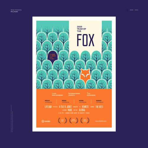 Life360 2023 Year of the Fox Poster Design by FF3