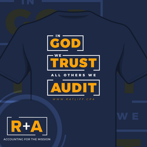 We need a t-shirt for a modern, accounting firm who Audits Non-Profits Design by Nathan Reimer Design