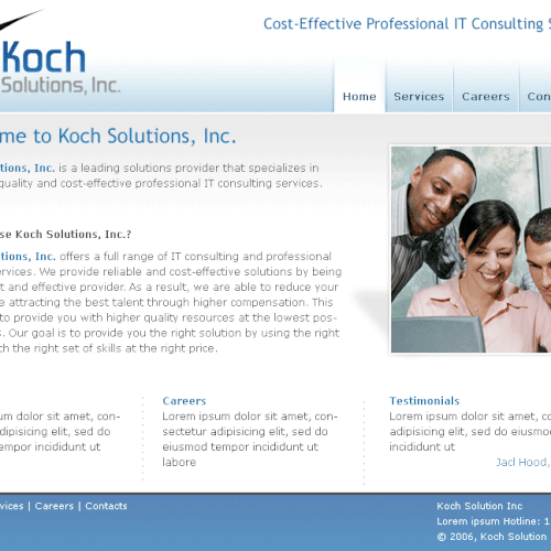 $500.00 Website template (Design only) Design by creativeBug