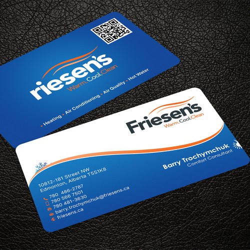 Professional heating and cooling company looking for a modern new busisness  card degign + | Business card contest | 99designs