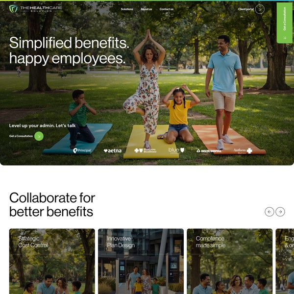 Healthcare home page redesign