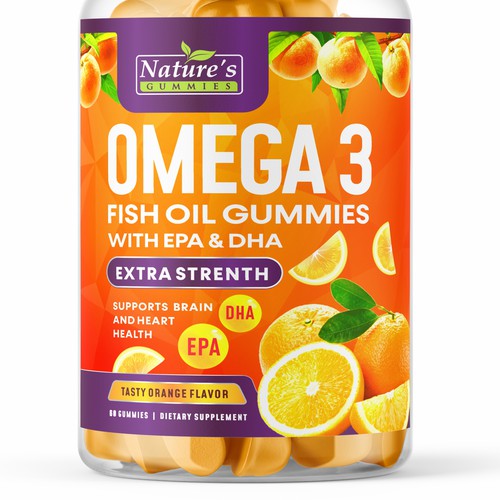 Diseño de Tasty Omega 3 Fish Oil Gummies Design needed for Nature's Gummies de GenScythe