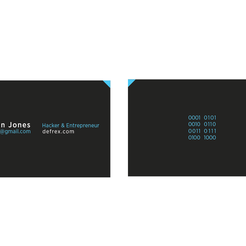 Create an elegant business card for an entrepreneurial hacker Design by xkarlohorvatx
