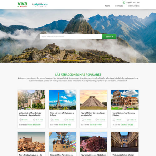 Airline website tour section Design by ayevee