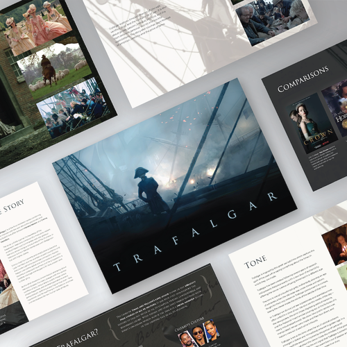 A professional pitch deck to help promote a new TV series (& potential follow-up project) Design by Nancy Alison Design