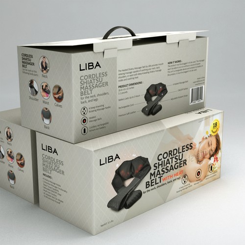 Liba cordless outlet shiatsu massager