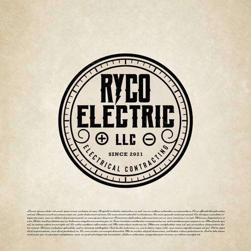 Vintage Electrical logo design Design von Nikola 81