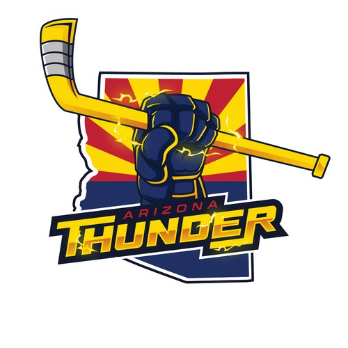 Arizona Thunder Ice Hockey Design by Gr8 ART