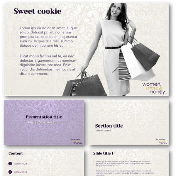 Simple, elegant and feminine presentation design