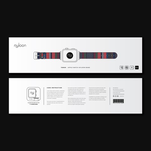 Packaging Design for custom made watch bands Design by ZecuroX