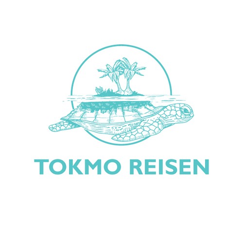 sea turtle illustration/logo for sustainable travel ageny Design by C1k