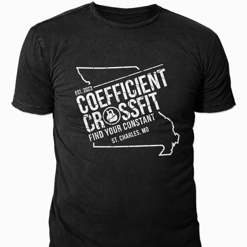 "Vintage T-Shirt Design for Coefficient CrossFit" winning 
