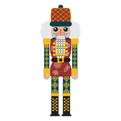 Design a Beautiful Nutcracker Sticker Design by syleedesigns