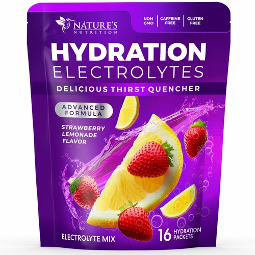 Refreshing Hydration Electrolytes Design Needed for Nature's Nutrition Design by GenScythe