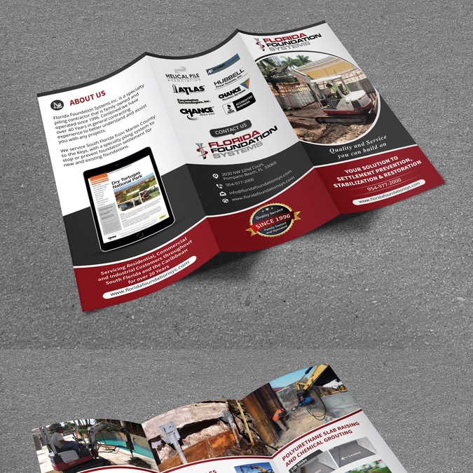 Exciting and eye catching trifold for a construction company in South ...