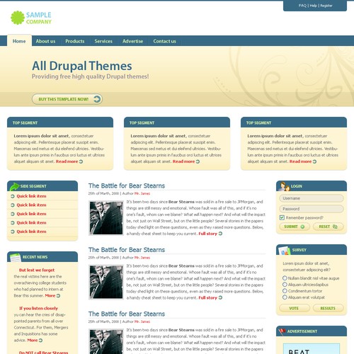 Exciting Design for New Drupal Template store - Win $700 and more work Design by Zlate