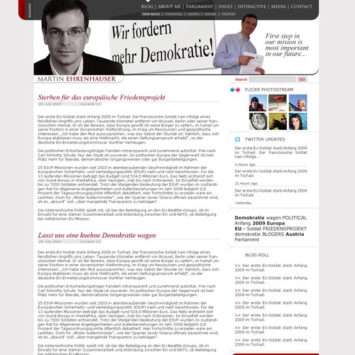 Wordpress Theme for MEP Martin Ehrenhauser デザイン by Freebgd