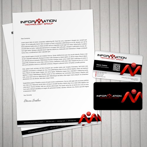 Help Information Technology Group rebrand our tired business cards and stationary Ontwerp door Rakajalu99