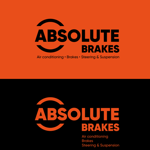 Absolute Brakes - Auto repair shop logo focused on repairing brakes Design by Romain®