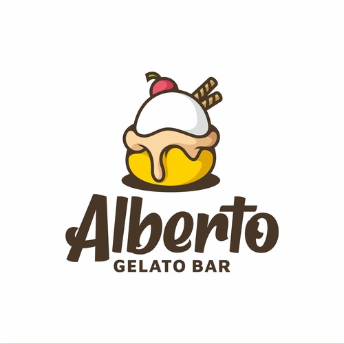 We need a creative interesting logo for gelato bar "Alberto Gelato Bar" Design by Veeza_D