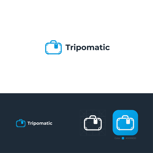 New logo for rebranding a trip planning app Design by Kr8v.in