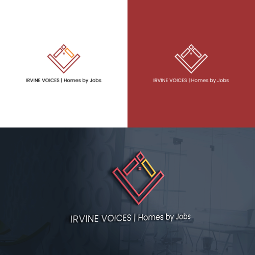 Irvine Voices - Homes for Jobs Logo Design by Ideapaint