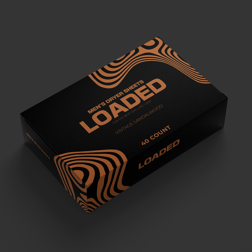 Men's Dryer Sheet Box Design Contest Design by AnriDesign