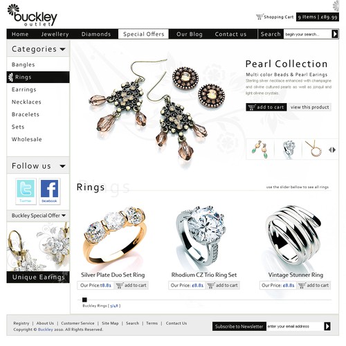 Jewellery E-Commerce Template Required For Magento Design por Vladimiru