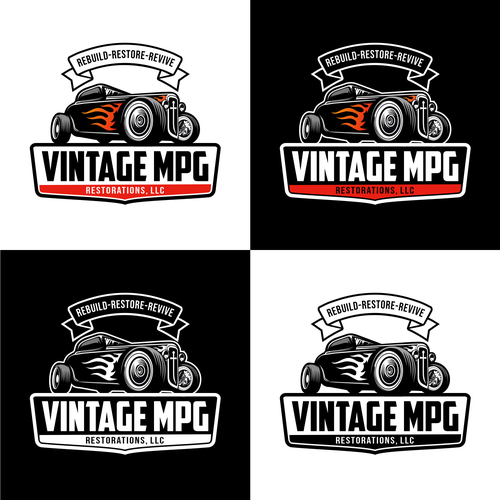 Vintage automotive restorations and customizations Design by Vandi septiawan