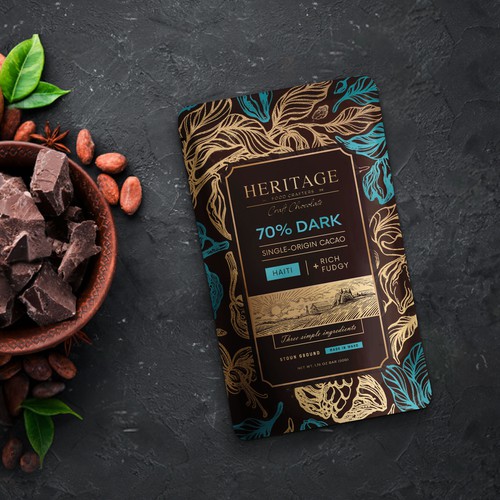 High-End Craft Chocolate Packaging that Creates a Sense of Heritage and Community Diseño de maxgraphic