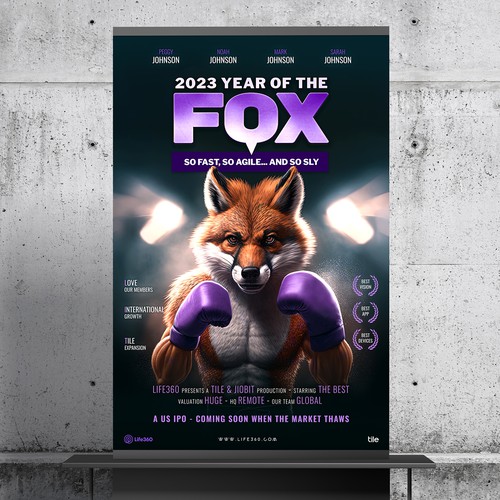 Life360 2023 Year of the Fox Poster Design by roppix