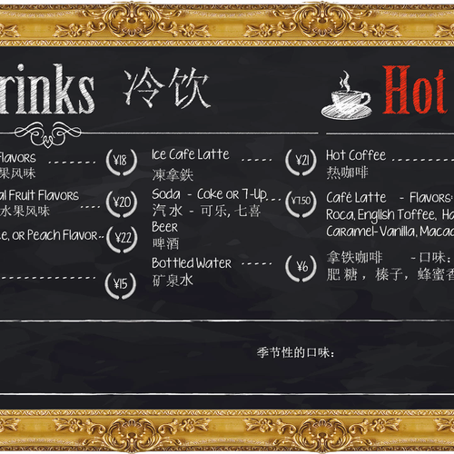 コンペ「Design a Chalkboard Menu Board for a Gourmet Pizza Restaurant」のデザイン by harles .さん 