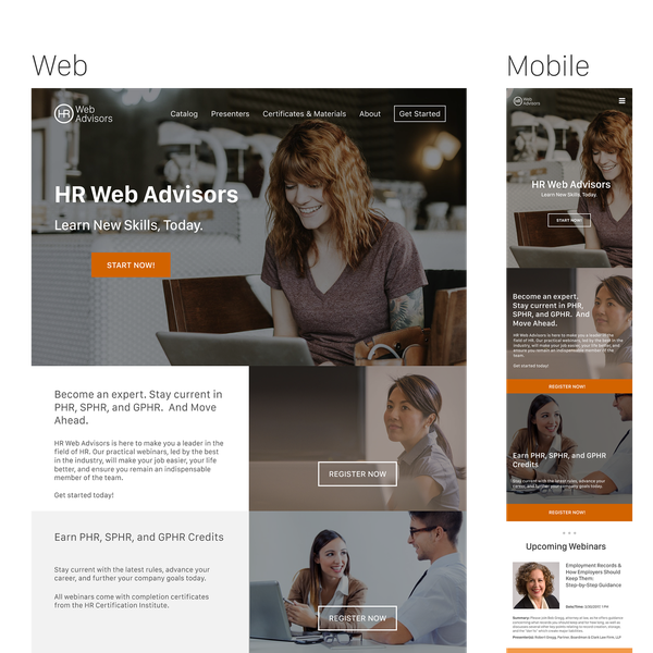 Web site for HR company