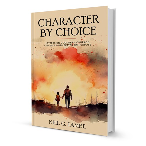 Cover for book of letters on goodness, courage, character Design by kolevka