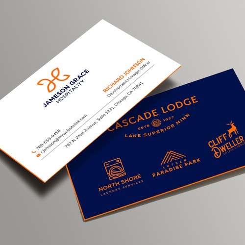 Design Create a modern and clean business card for a parent company with 4 subsidiaries por Xclusive16