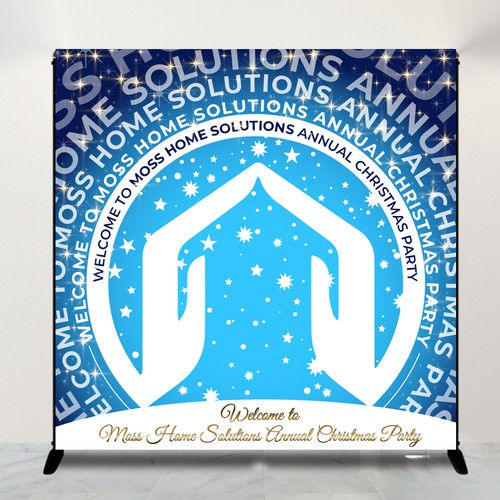 CHRISTMAS PARTY BACKDROP - CORPORATE!! Design by Robi One
