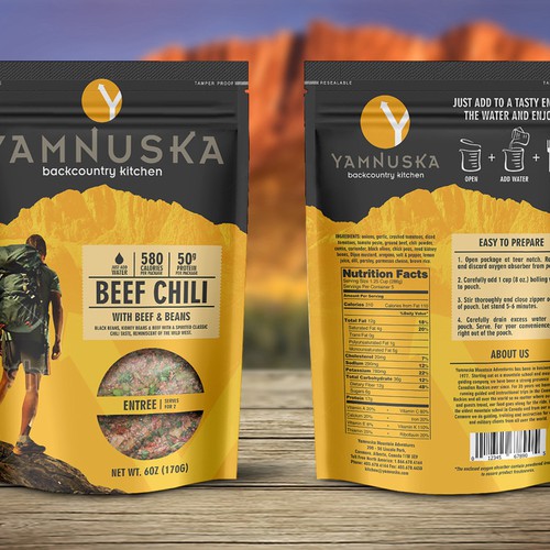 Designs New Backcountry Food Retail Package targeted to the outdoor