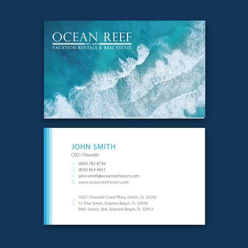 Design a fun, beach-inspired Business Card Design by fayastata77