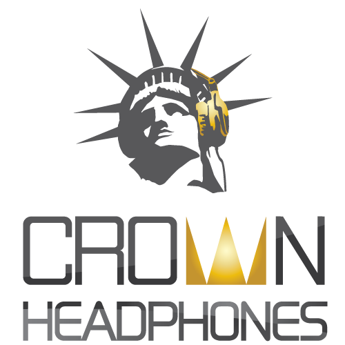 Headphone logo with the title 'Logo for Crown Headphones'
