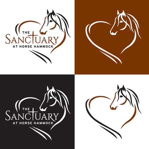 Elegant Horse Sanctuary Logo That Pulls On Your Heart Strings Design by Painted Pony Studios