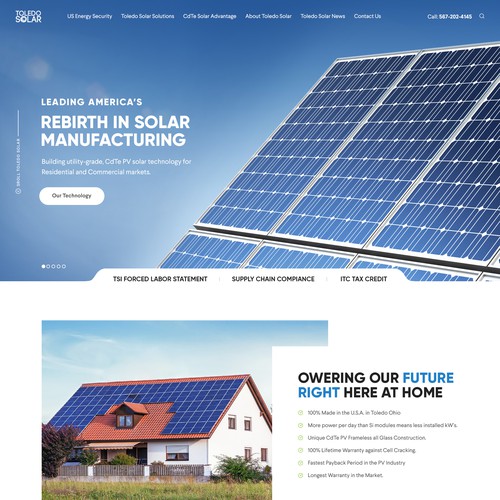 Website Redesign for Solar Panel Manufacturer and Tech Company Design by pixelwebplanet