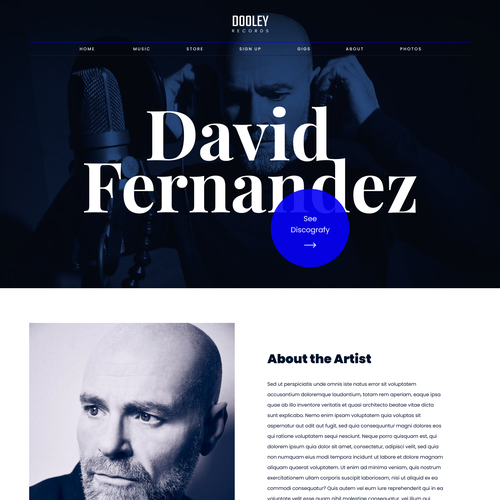 Design a website for artists of a London-based record label. Design by anushka1arta