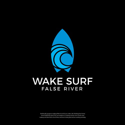 Edgy/sophisticated wake surf logo for a female/male group of wake surfers that embody a luxury life. Nothing predictable Design by gotchagraphicsdotcom