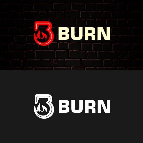 “Design a fierce, industrial-chic brand identity for a HIIT gym called BURN” Design by PrintFactory ™