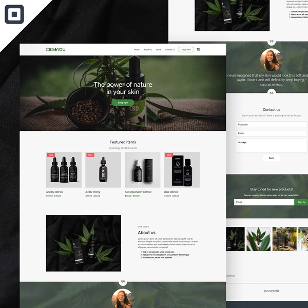 CBD4You - CBD company store web design