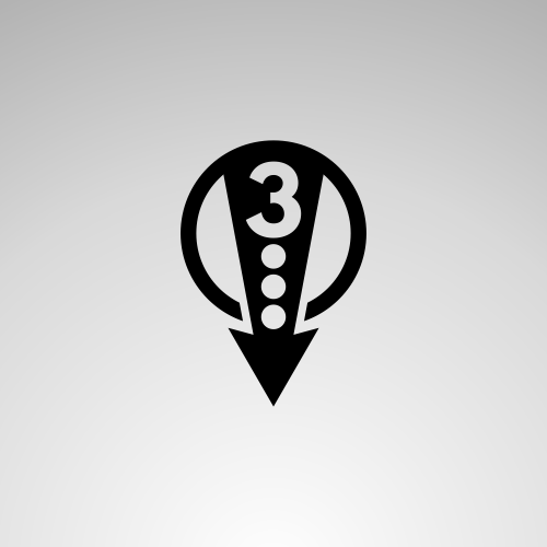 Create a black on white icon/button to represent "3rd button down" Design by a.n.n.a