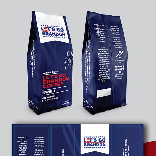 Coffee Bag design that appeals to "Let's Go Brandon" Coffee Drinkers Design réalisé par TheThreeMedia