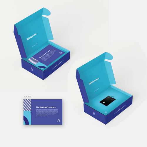 Mailer box for a neobank debit card Design by Creaddiction