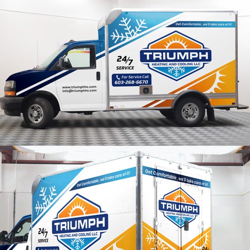 HVAC Van Wrap Design by DuhaCreative