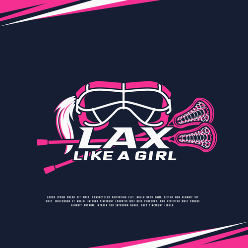 A classic yet fun logo for the fearless, confident, sporty, fun female lacrosse player Design by ies